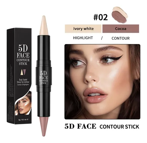 Lápiz Iluminador Efectivo Para Contorno Facial 5d En Tres Di