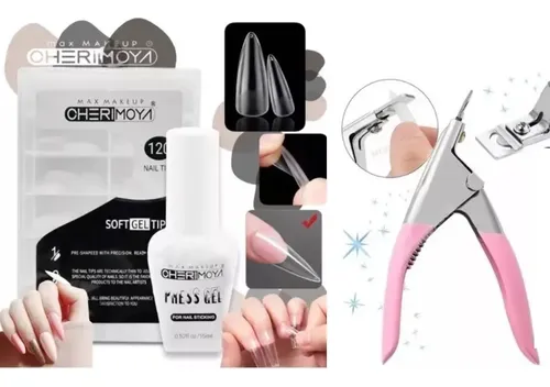 Tips Soft Gel Cherimoya Kit +gel +1 Corta Tips
