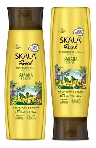 Skala Banana Shampoo + Acondicionador Vegano Brillo X 325ml