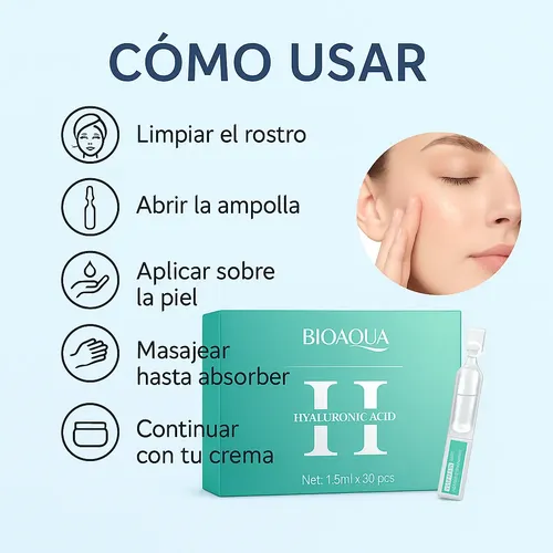 Serum Facial Antiage Ampollas Rejuvenecedoras X30 Unidades