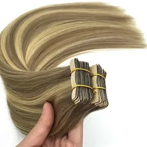 20 Extensiones De Pelo Humano Goo Goo Rubio Mixto 61cm