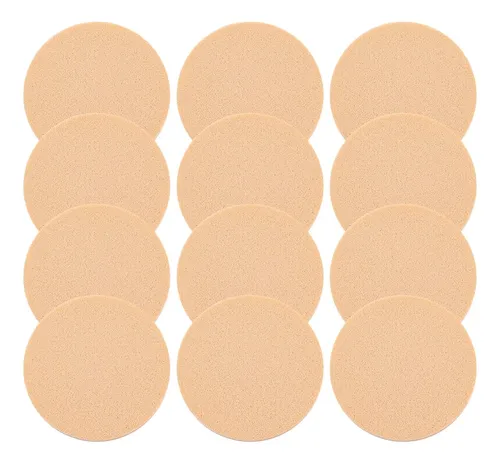 12 Pcs Esponjas De Maquillaje Redondas Para Rostro Esponja..