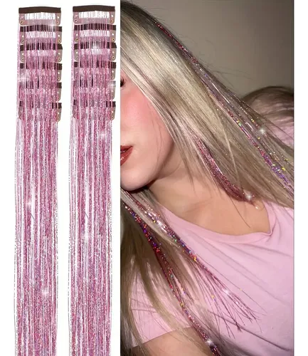 Kit De Oropel Con Clip Para Extensiones De Cabello Para Niña