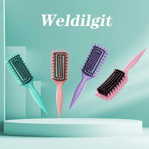 Cepillo Para Cabello Rizado, Cepillo Para Definir Rizos Con