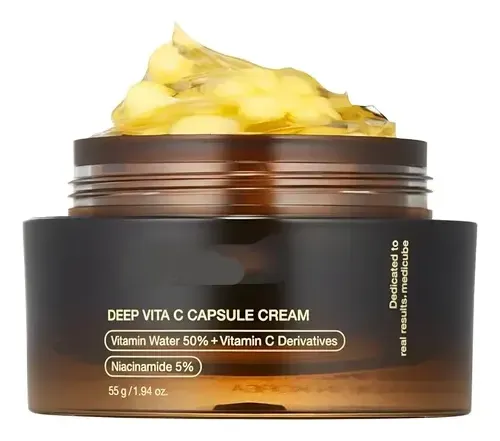Crema Facial Coreana Vitamina C Cápsulas Glow 55ml Deep