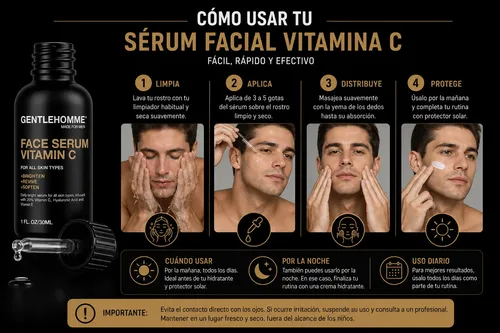 Sérum Facial Hombre Vitamina C Anti Arrugas Hidratante