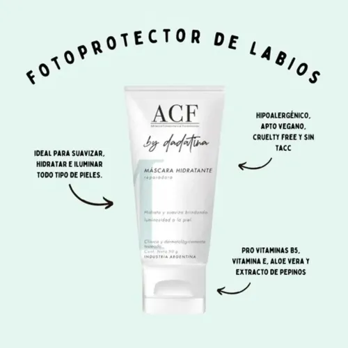 Rodillo Masajeador y Máscara Hidratante Facial Acf By Dadatina Día Noche