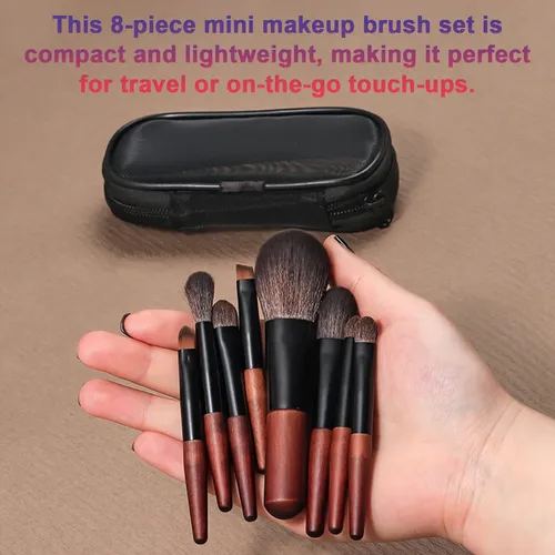 Miniset De Maquillaje Portátil Pequeño Con Brochas Para Somb