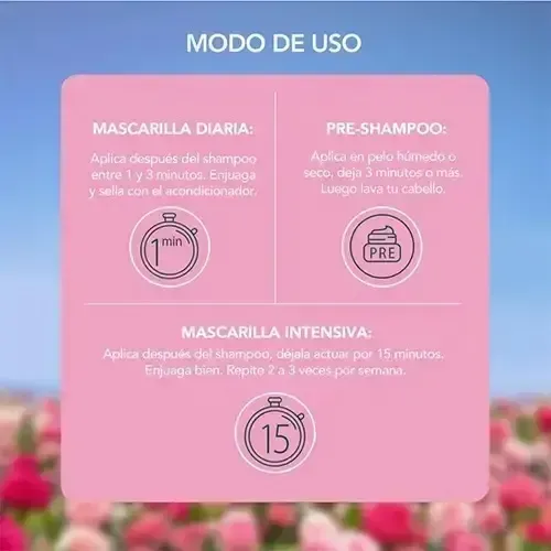 Mascarilla Capilar Herbal Essences Rosa Mosqueta 300 Ml