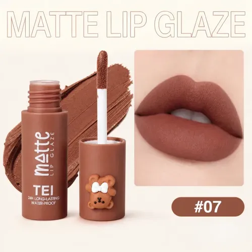 Matte Lip Glaze Osito Labial Liquido X6uni Tei Cosmetica