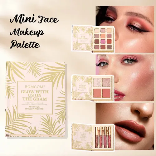 Paleta De Coloretes, Iluminadores Y Pintalabios Totalmente M