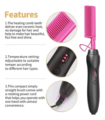 Plancha De Pelo Con Peines Calientes Eléctricos Budigl
