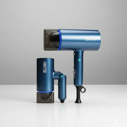 Secador De Pelo Portátil Eurobeauty Plegable 1400w Secado Rapido 3 Velocidades Azul