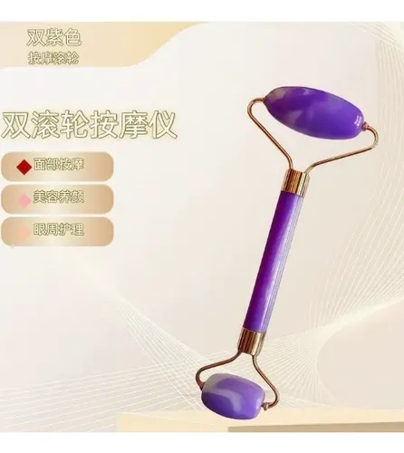 For Rodillo Facial De Cuarzo Rosa Y Gua Sha, Elegante Y