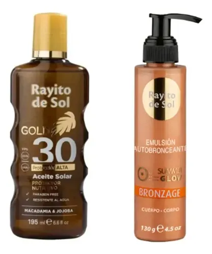 Rayito De Sol Emulsion Autobronceante 130+aceite Fps 30 195