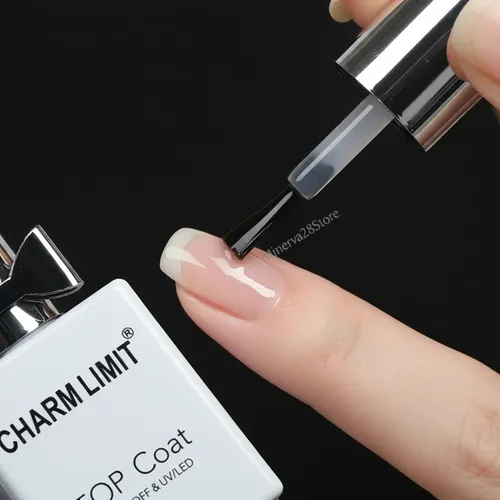 Top Coat Transparente Marca Charm Limit 10ml Uv/led