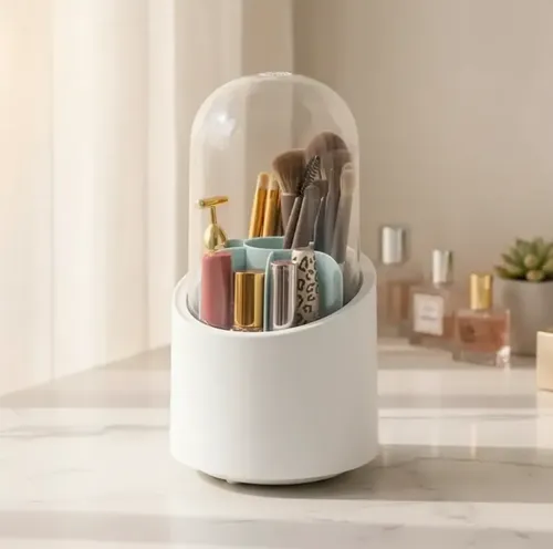 Porta Brochas Giratorio 360° Organizador Maquillaje Capsula