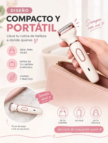 Depiladora Recortadora Eléctrica Femenina Lady Shaver