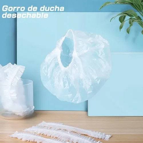 200 Gorros De Ducha Desechables 44-46 Cm, 2 Tallas