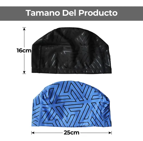 2 Gorra Natacion De Pu Para Adultos Impermeable Elasticidad