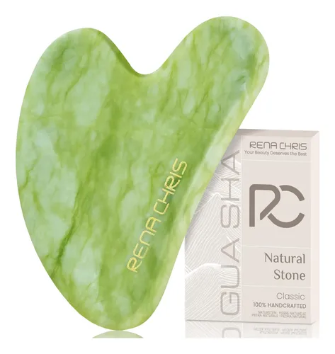Gua Sha Facial Rena Chris Piedra Jade Verde Menta
