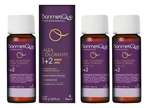 Jalea Colorante Tonalizador Grafito Bonmetique X3 Unidades