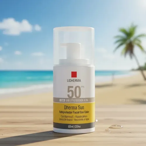 Lidherma Protector Solar Facial Con Color 50fps Liviano
