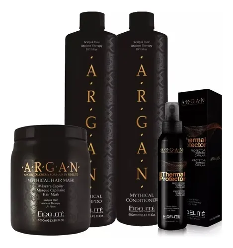 Combo Argán Fidelite X4 Kit Grande Para Peluqueros