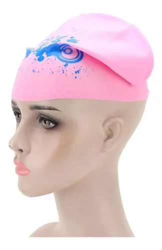 Gorro De Baño Impermeable Silicona Natación Pelo Largo Nadar
