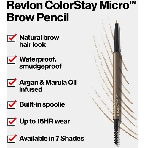 Lápiz Micro Para Cejas Revlon Colorstay Soft Brown
