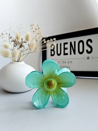 Broche Pelo Flores Hawaiana X2 Gancho Bali  Pinza Tendencia