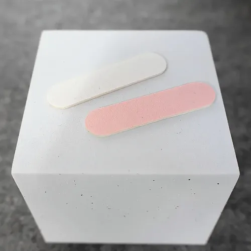 Pack 100 Limas Desechables Uñas Madera Rosa Blanco