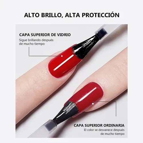 Set Base Coat Y Top Coat En Gel For Uñas Transparent Zjy