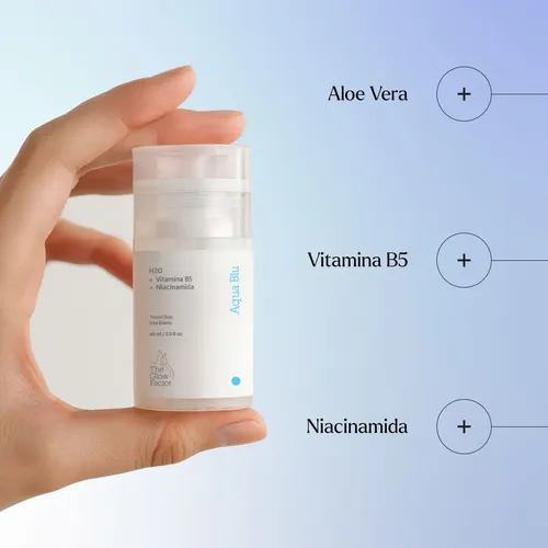 The Glow Factor Aqua Blu Agua Micelar Limpiadora Y Desmaquillante Facial Travel Size x 60ml