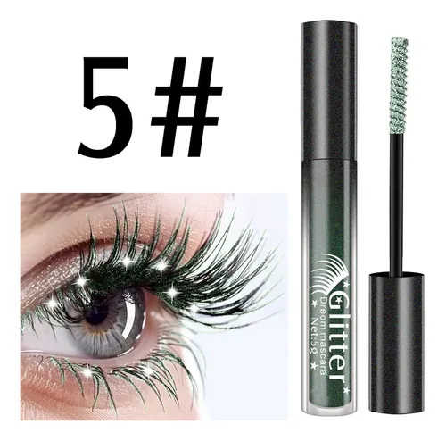 Máscara Glitter Care, Máscara Brillante, Eficaz Y Duradera Green (glitter)
