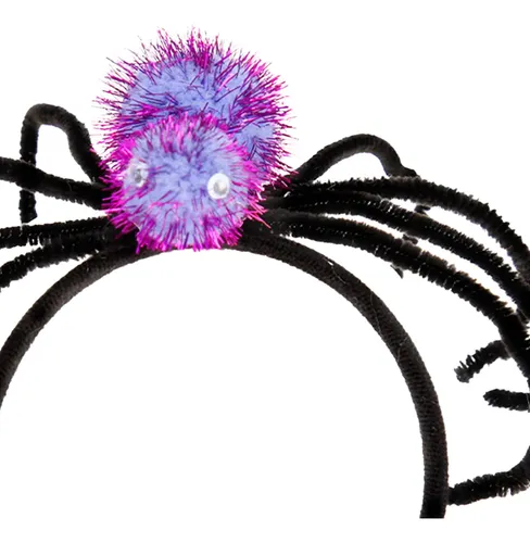 Diadema De Halloween, Tocado Con Forma De Araña Violeta