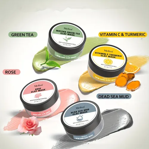 Set De Mascarillas Faciales De Arcilla De 4 Granos,