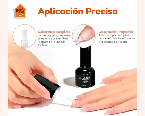 Esmalte Primer Sin Ácido City Girl Gel Semipermanente 10ml Color Transparente