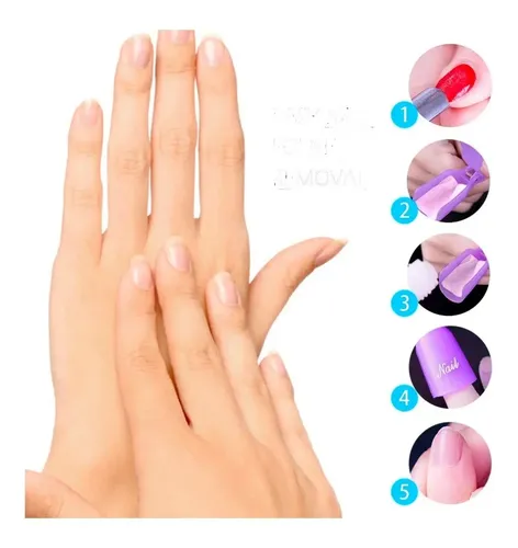 Kit Removedor Uv Uñas Semipermanente Esmaltes Broches Wippes