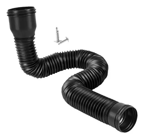 2 Extensiones De Desagüe Para Canalones De Lluvia, Color Neg