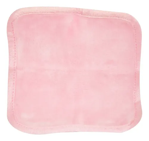 Toalla Pad Desmaquillante Microfibra Rosa Limpieza Facial