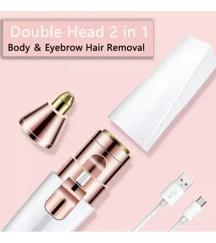 Mini Depiladora Eléctrica 2 En 1 Vello Facial Y Cejas