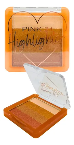Paleta Iluminador Polvo Pink 21 Tono 04 Cruelty Free Vegano 7g