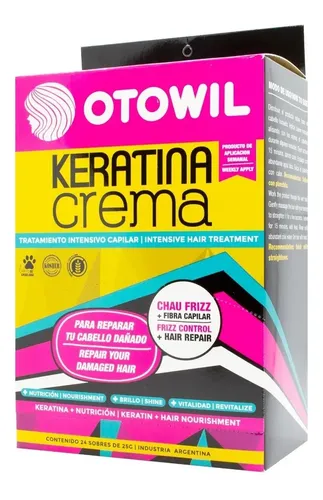 Otowil Keratina Crema Máscara Antifrizz Nutritiva X6 Sobres