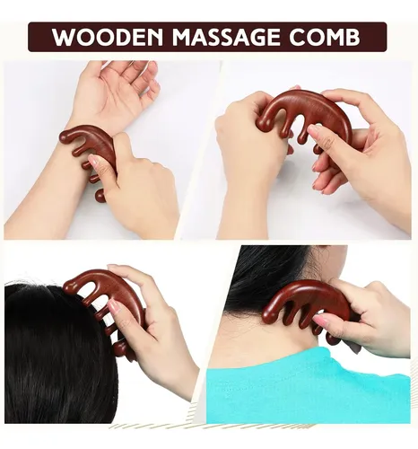 2 Pieces Of Peine Gua Sha For Wood Leather
