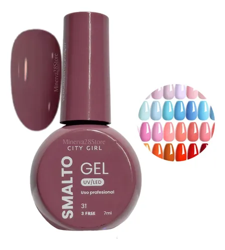 Esmalte Semipermanente De 7ml City Girl Uv/led Aprob. Anmat