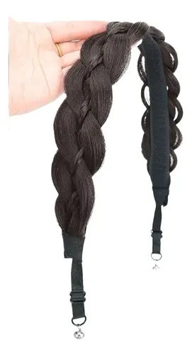 Extension Cabello Di Trenzado Peluca, Ajustable 4 Tonos Negro Pelucas Ajustables De Belleza