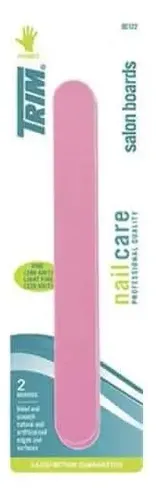 Set de Limas de Uñas Esmeril Rectas Trim Rosa para Manicura