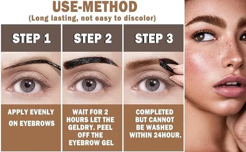 Gel Para Colorear Cejas Pelable, Impermeable, De Secado Rápi