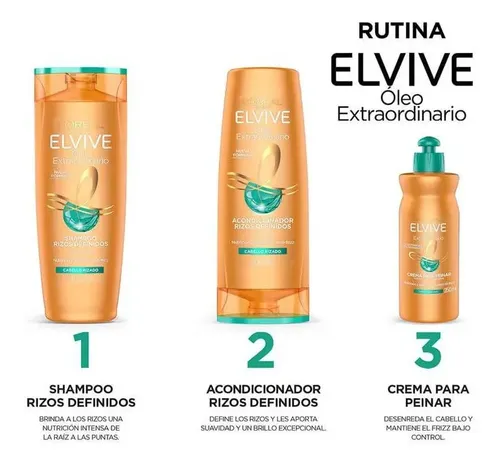 Shampoo Y Acondicionador Elvive Óleo Extraordinario Rizos